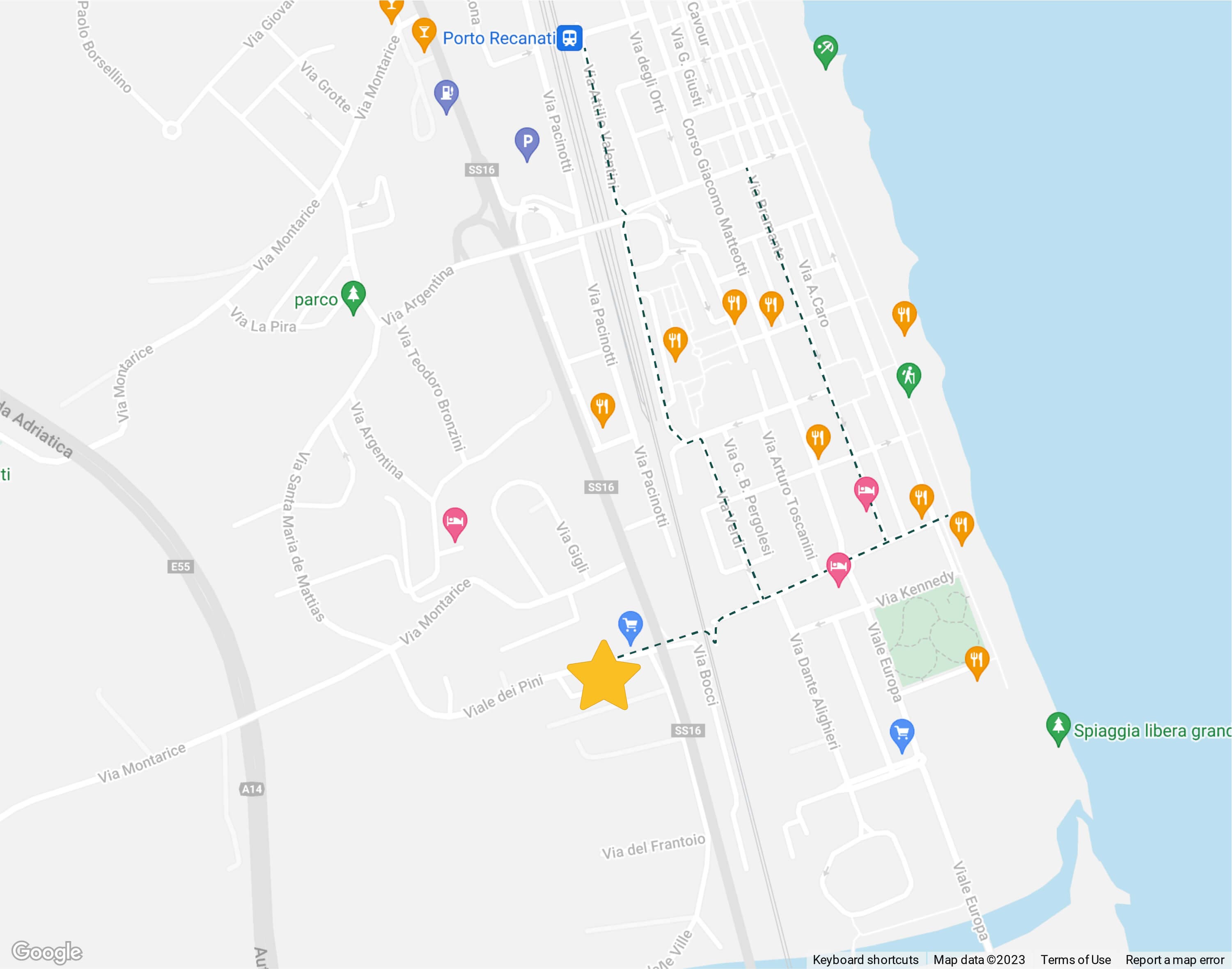 Map of Porto Recanati